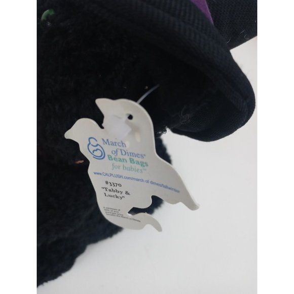 New Halloween Lucky the Bean Bag Cat for March of Dimes from Plushland - Picture 7 of 8